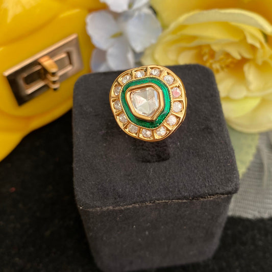 Kundan charm ring*