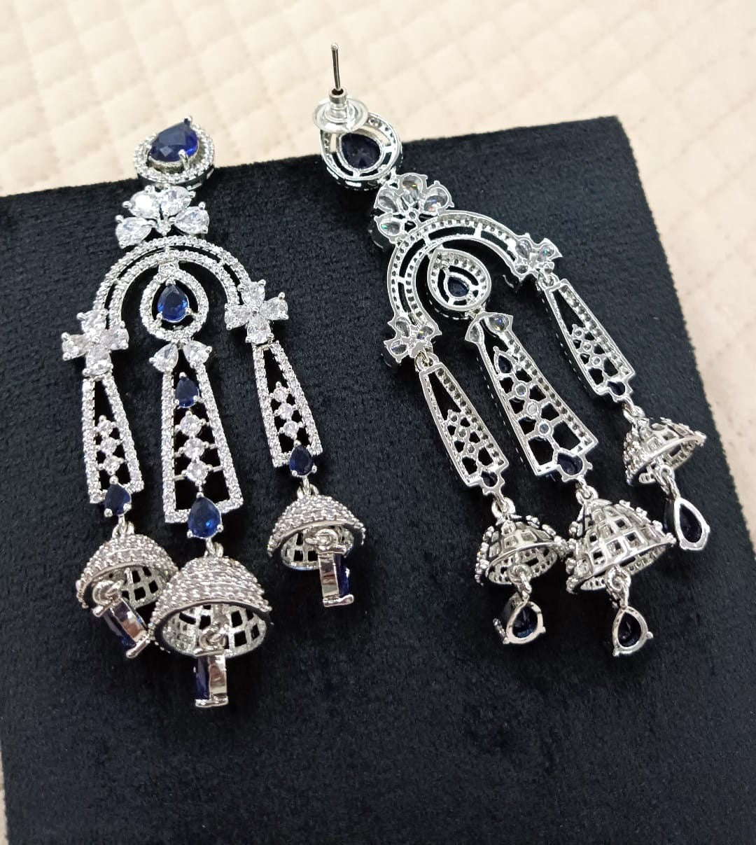 Majestic Sapphire and AD Earrings