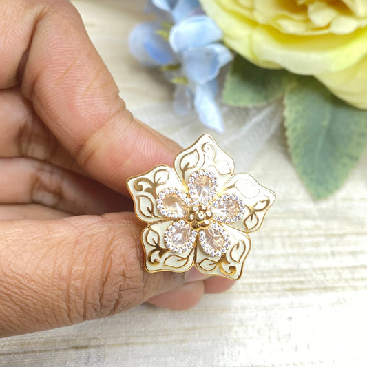 Heritage Kundan Meena ring*