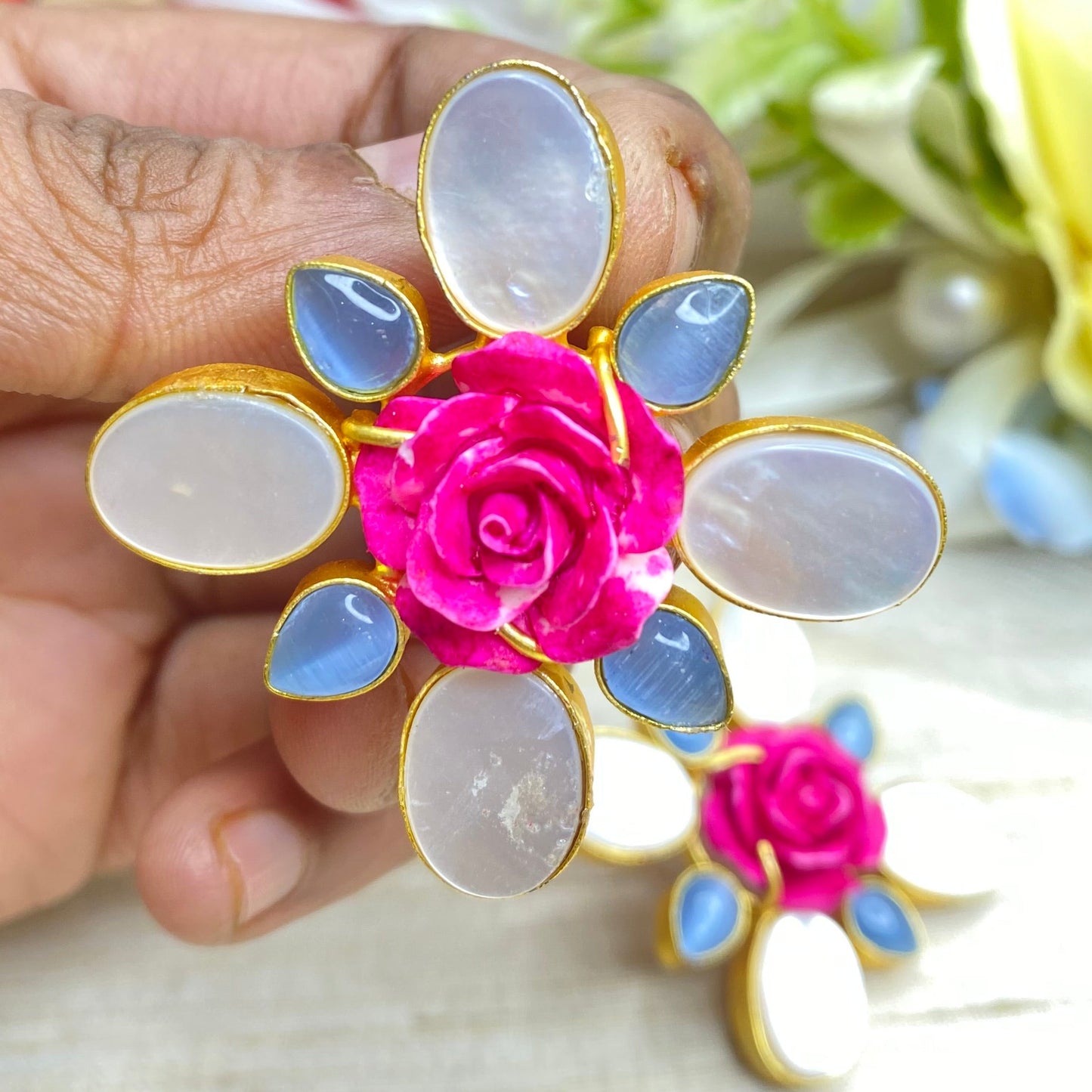 Desert rose studs