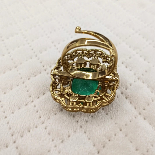 EMERALD MOISSANITE RING