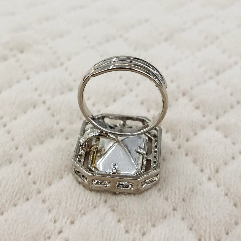 Silver Geometric Ring *