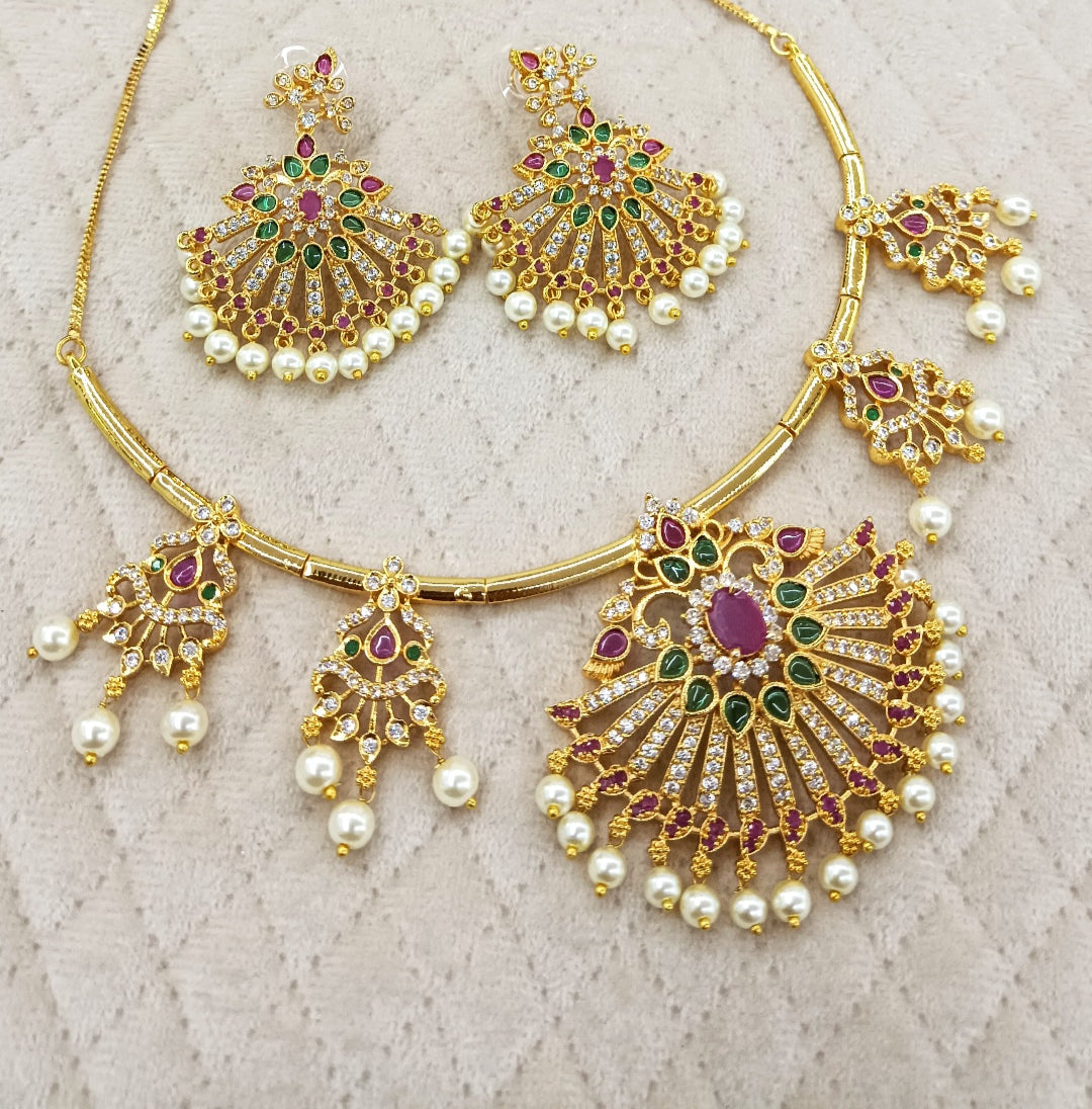 Majestic Pearl jadau Necklace Set