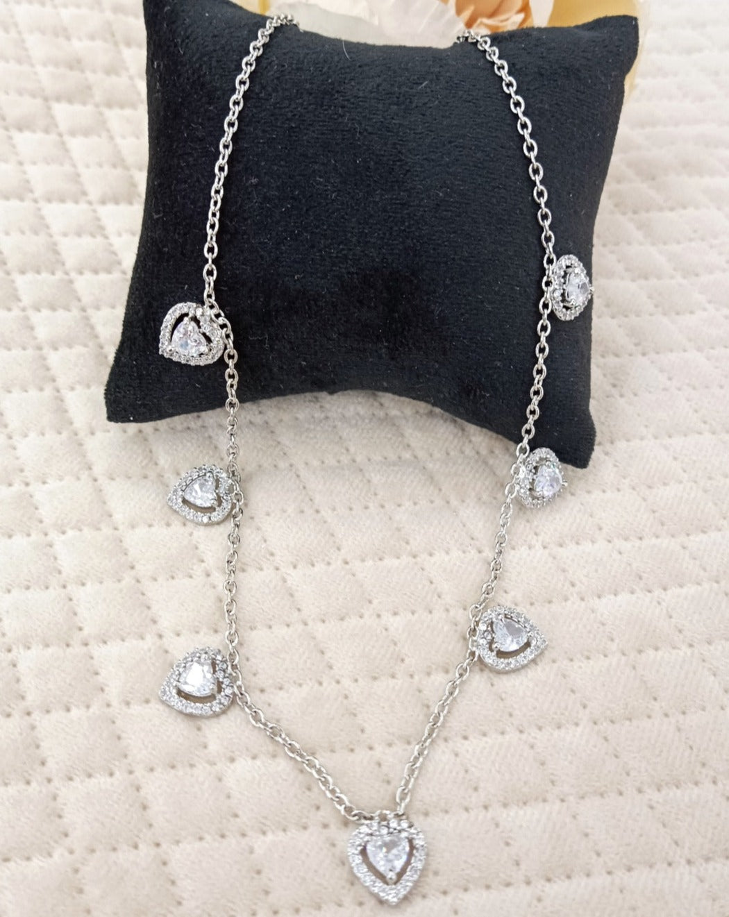 Crystal Hearts Necklace