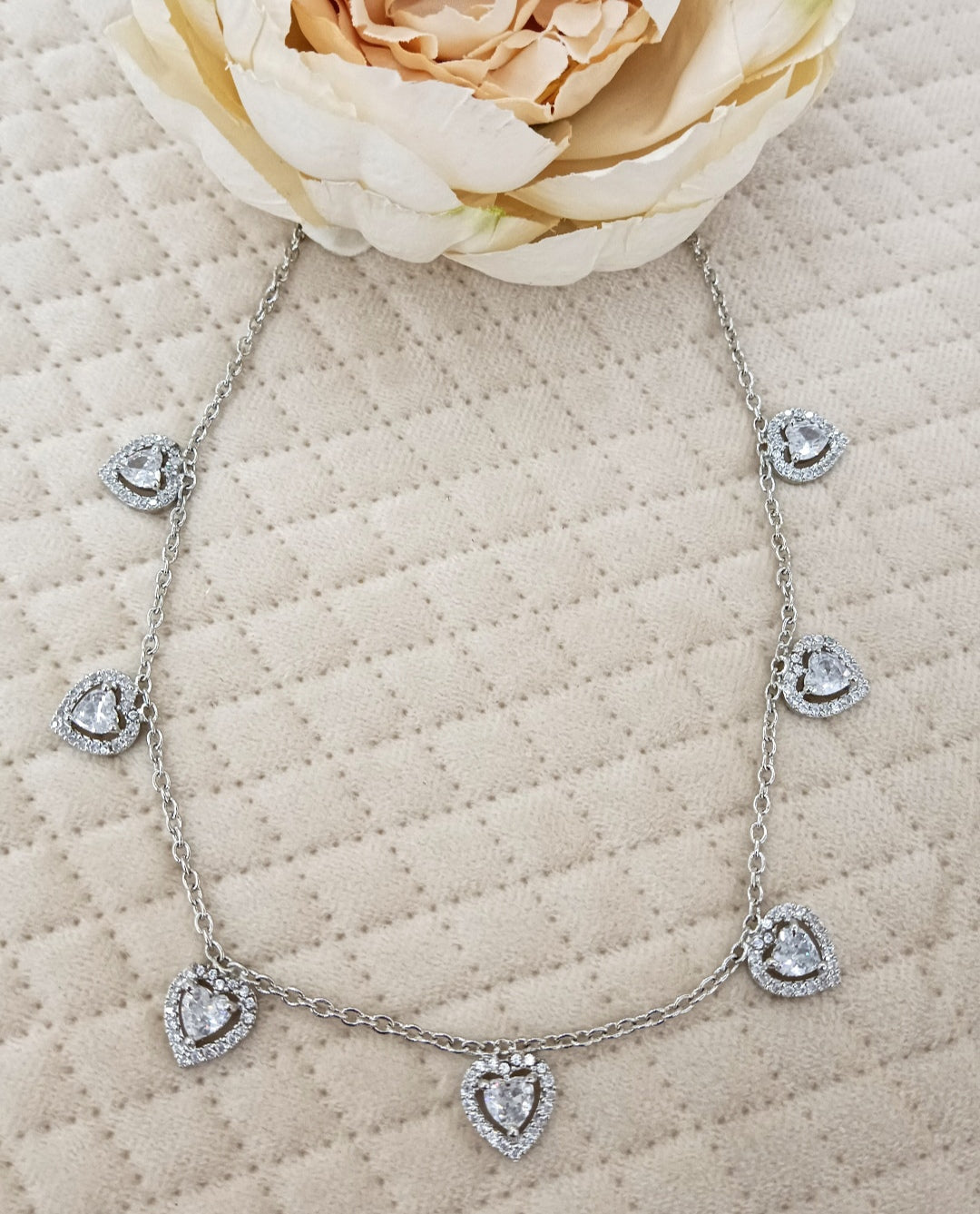 Crystal Hearts Necklace