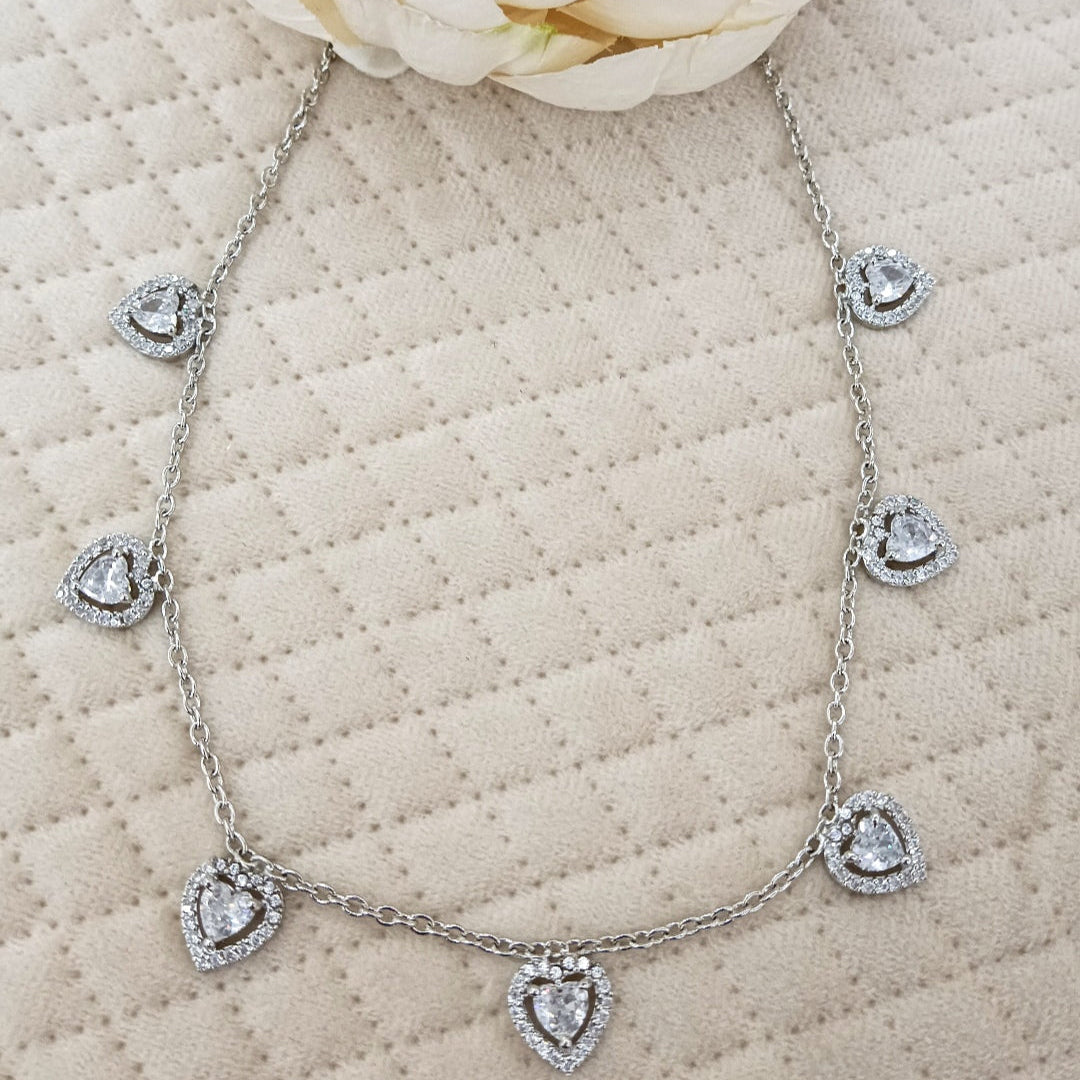 Crystal Hearts Necklace