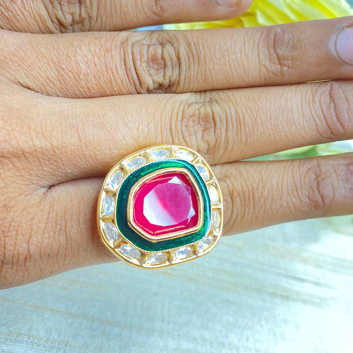 Mughal kundan ring