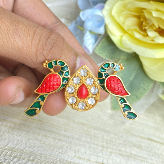 Amrapali-inspired peacock ring