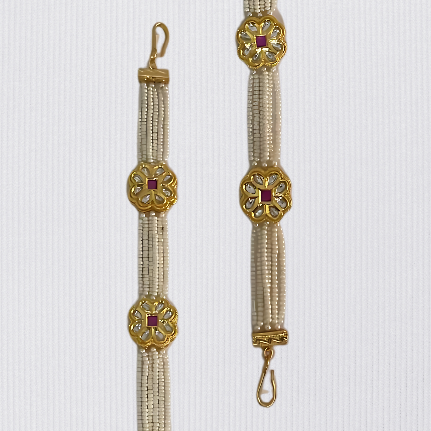 Floral Crystal Charm Matha Patti