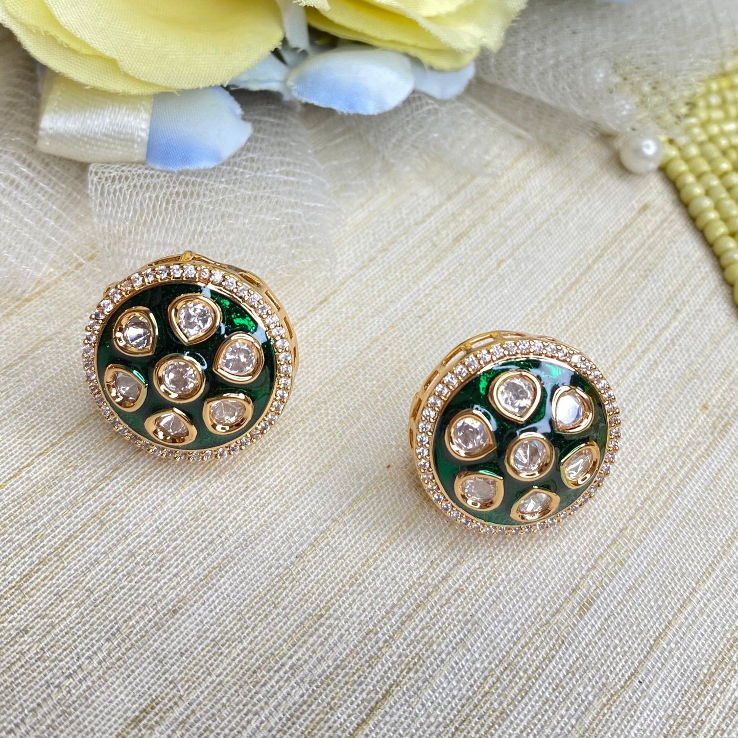 Round Kundan studs⭐️