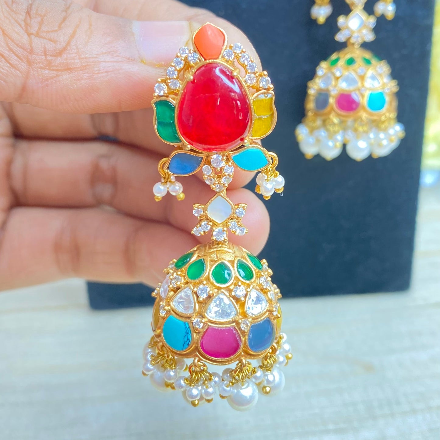 Sitara Kundan jhumkis⭐️
