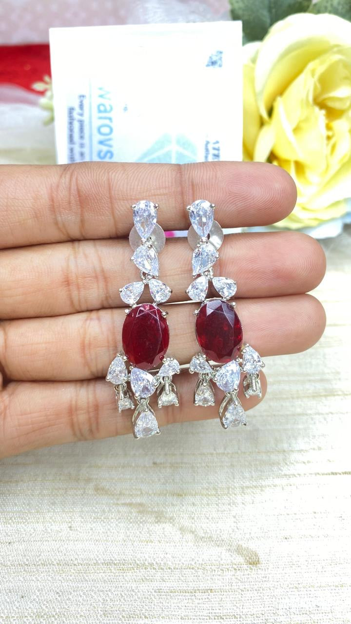 Sasha Swaroski Doublet Earrings -trendy sparkle for everyday glam