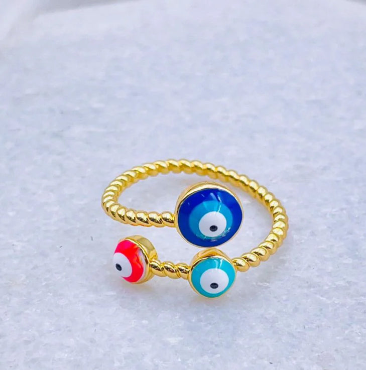 Evil eye coloured ring*