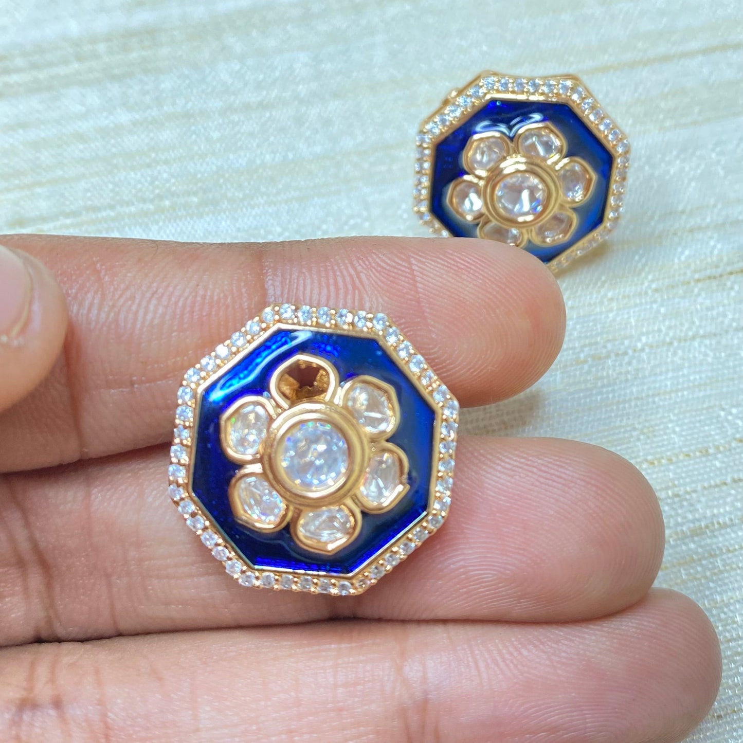 Kundan studs