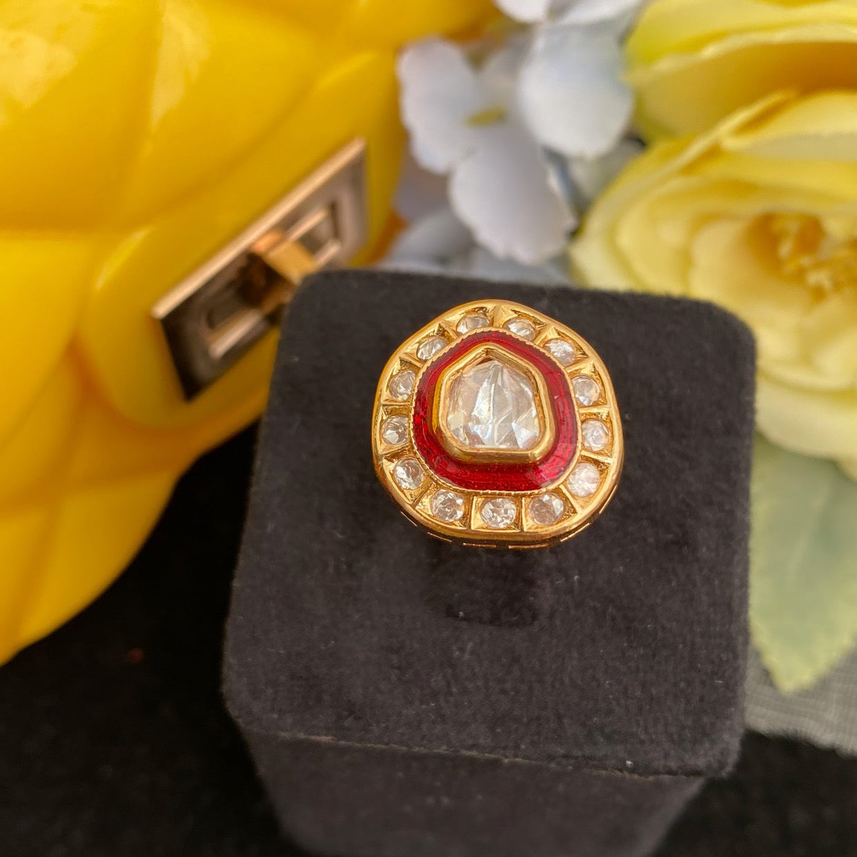 Kundan charm ring*