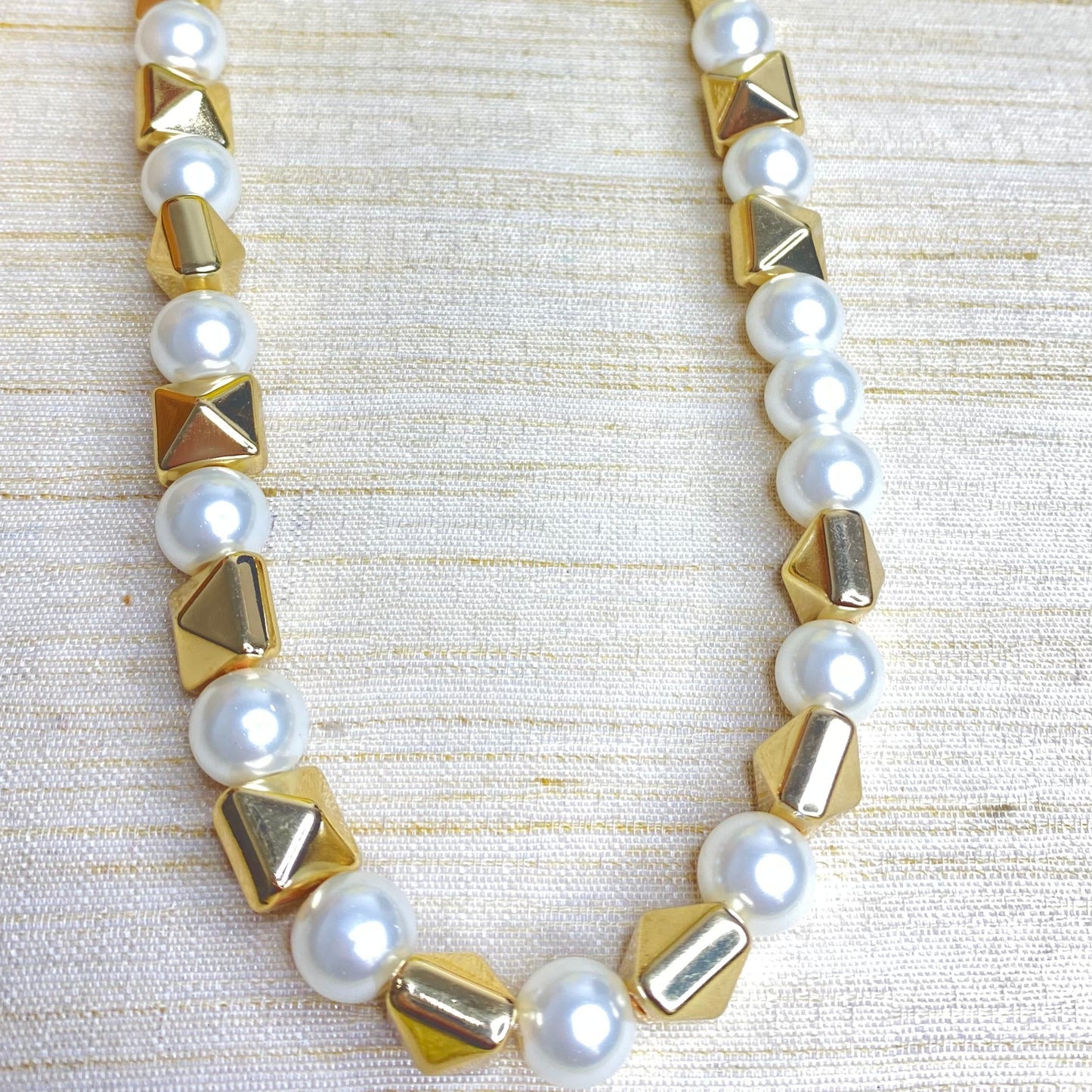 Moti chain with gold beats
