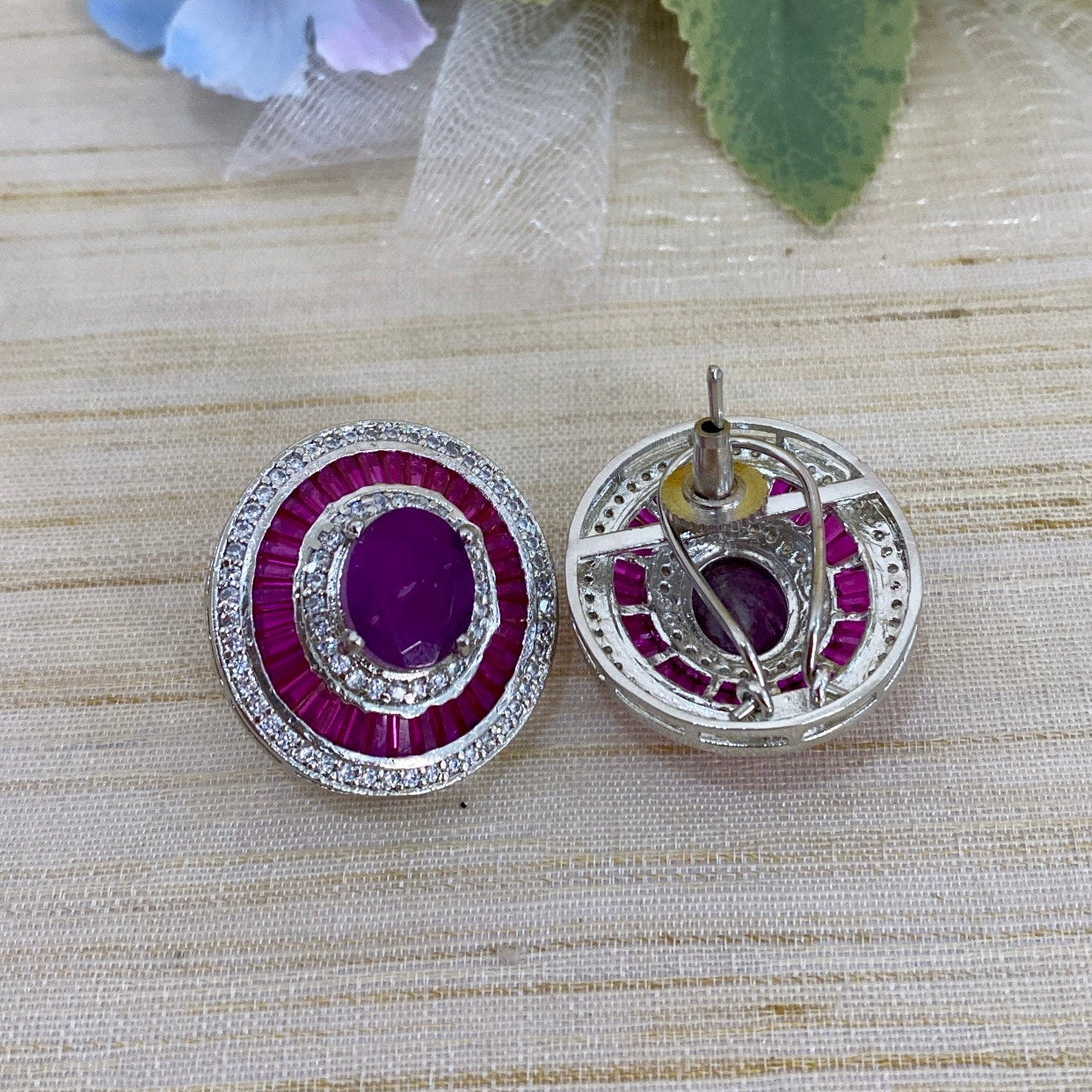 Blush Gem studs