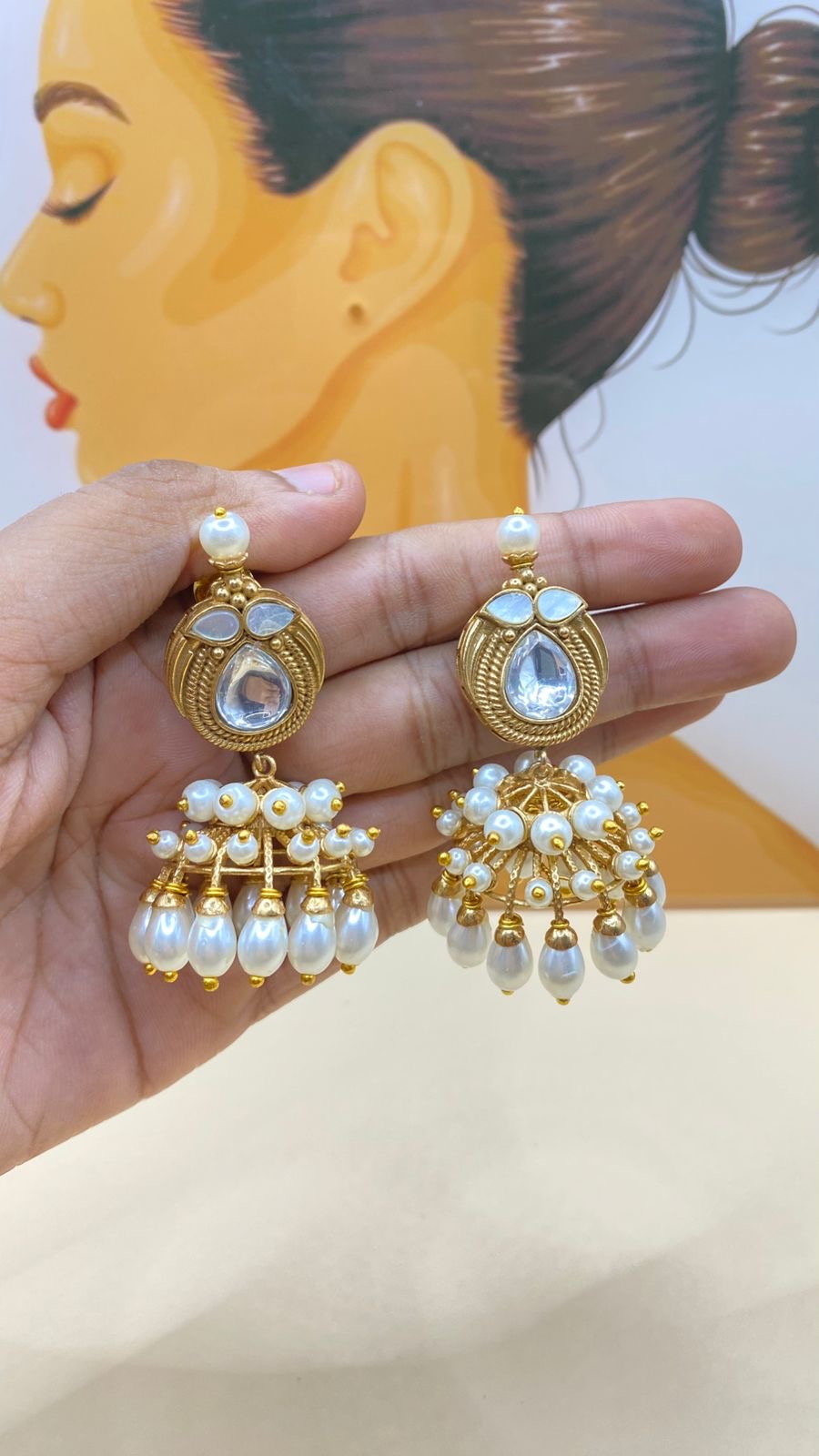 Gulbahaar jhumkis