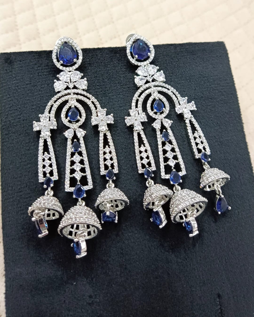 Majestic Sapphire and AD Earrings