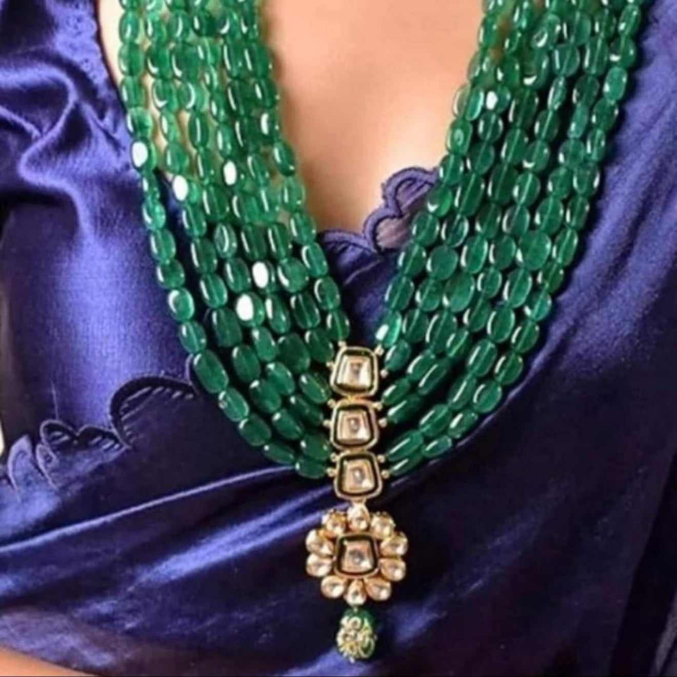 Emerald Maala - Jaipur Royalty
