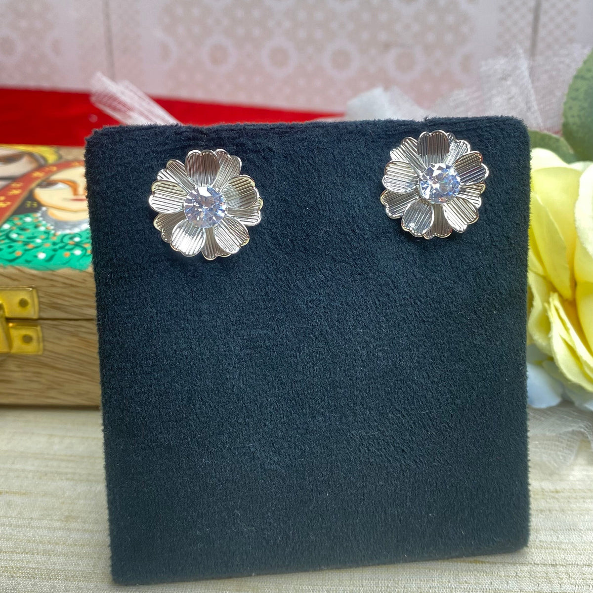 Orchid luxe studs