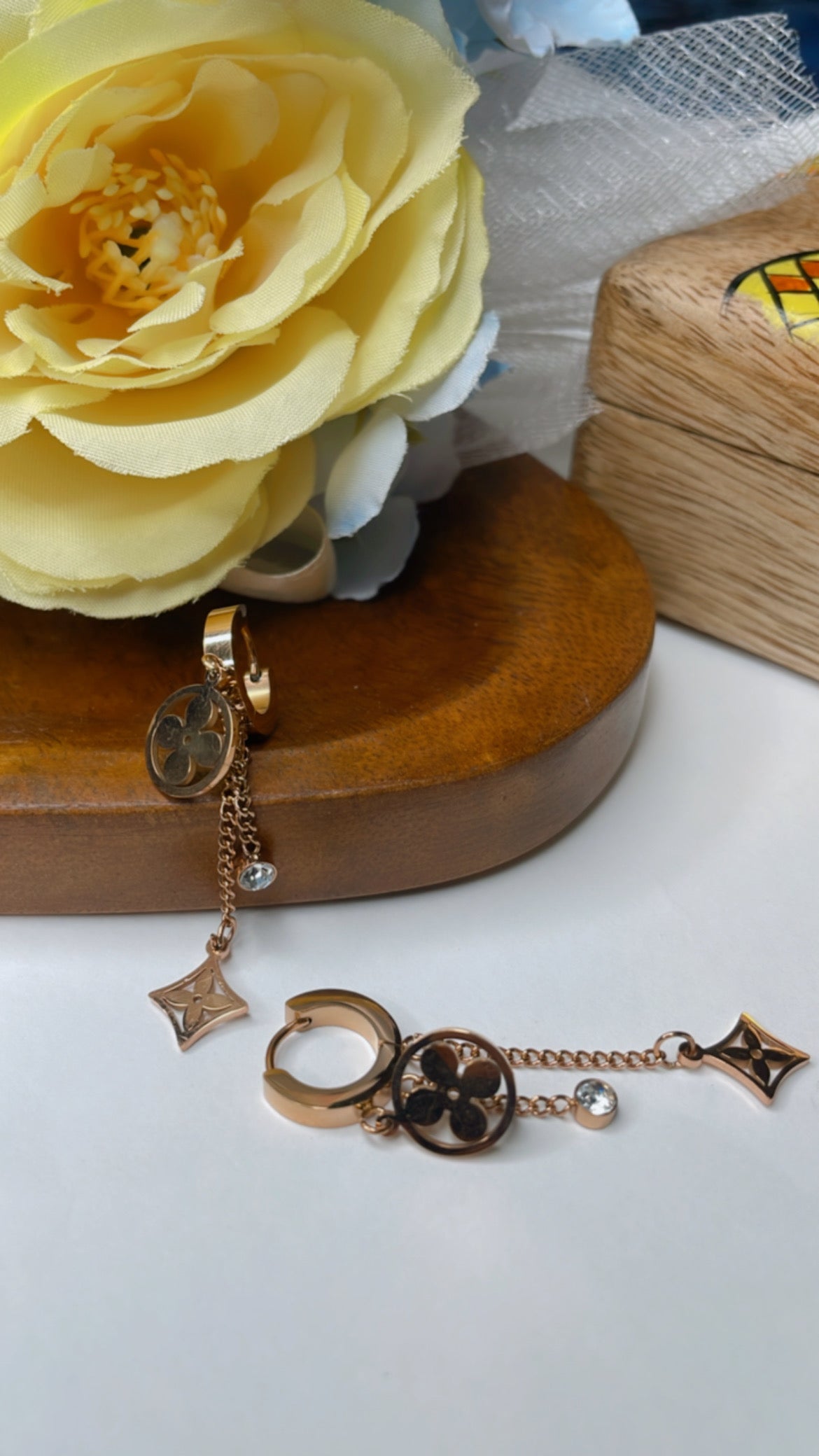Anti tarnish long T earrings