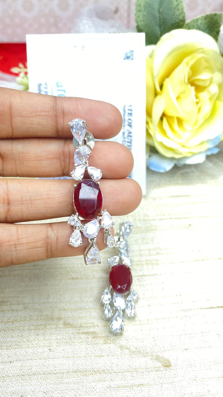 Sasha Swaroski Doublet Earrings -trendy sparkle for everyday glam