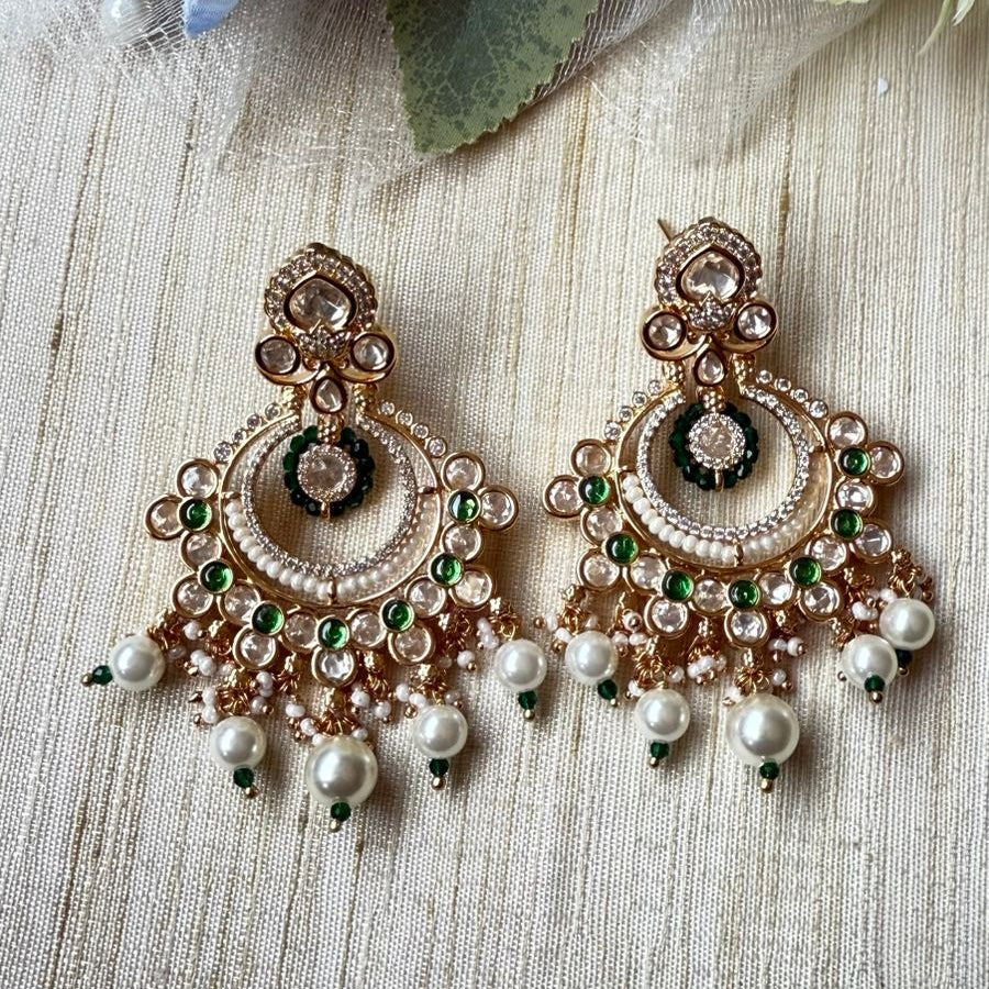 Pearl Kundan Earrings