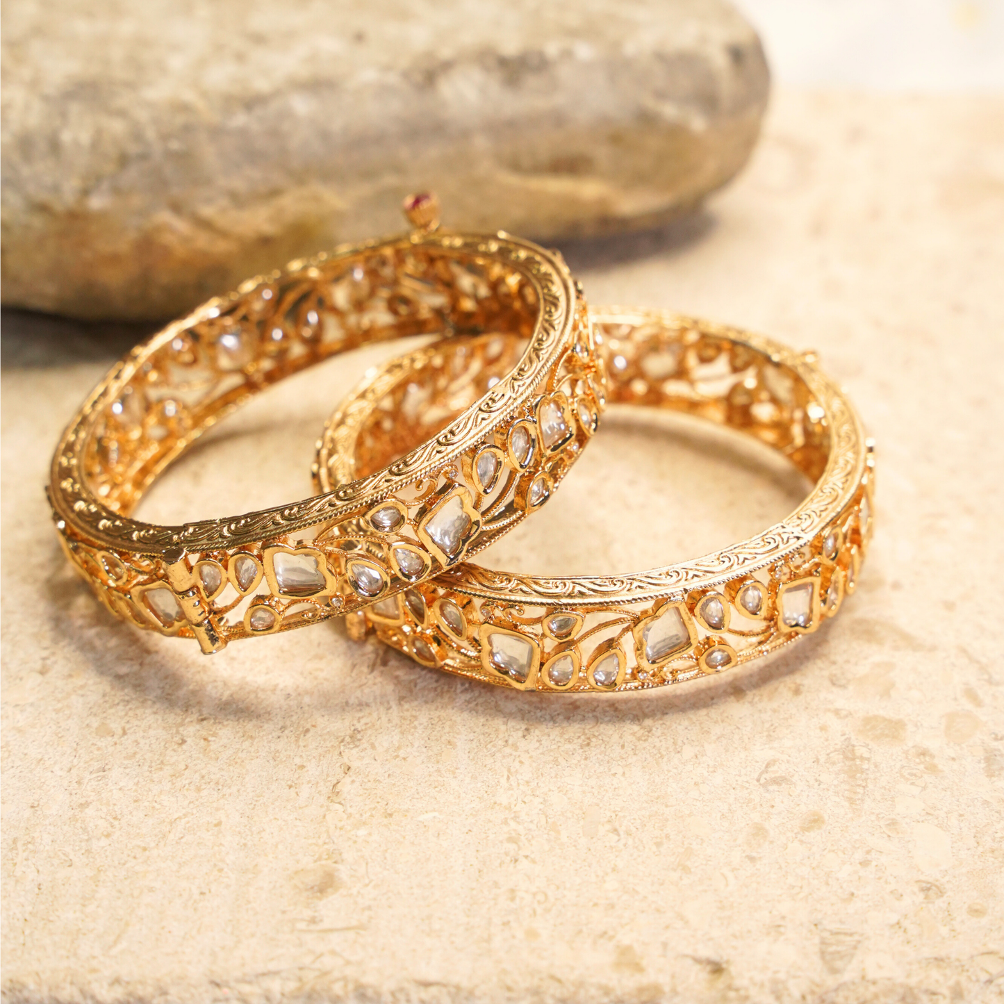 Royal Polki Bangles openable