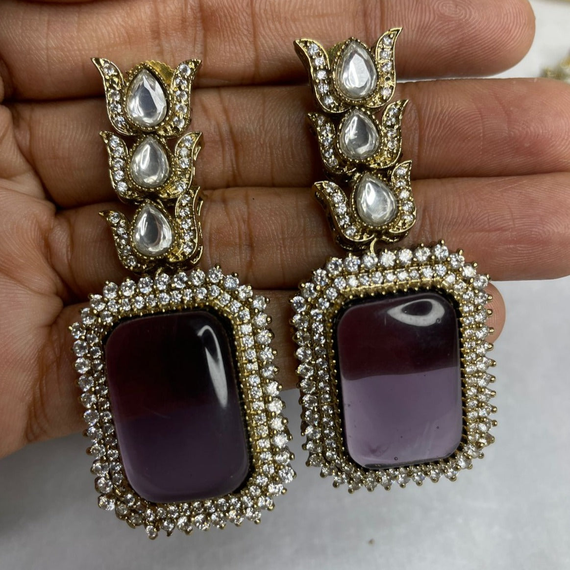 Kundan Elite purple necklace