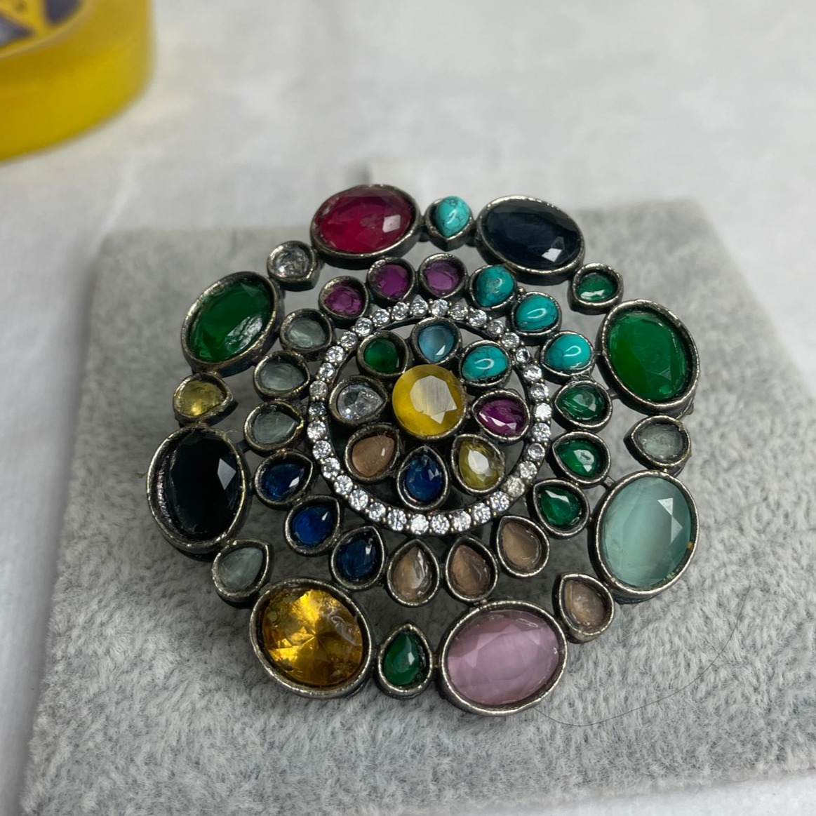 Navratan Oxidised Ring