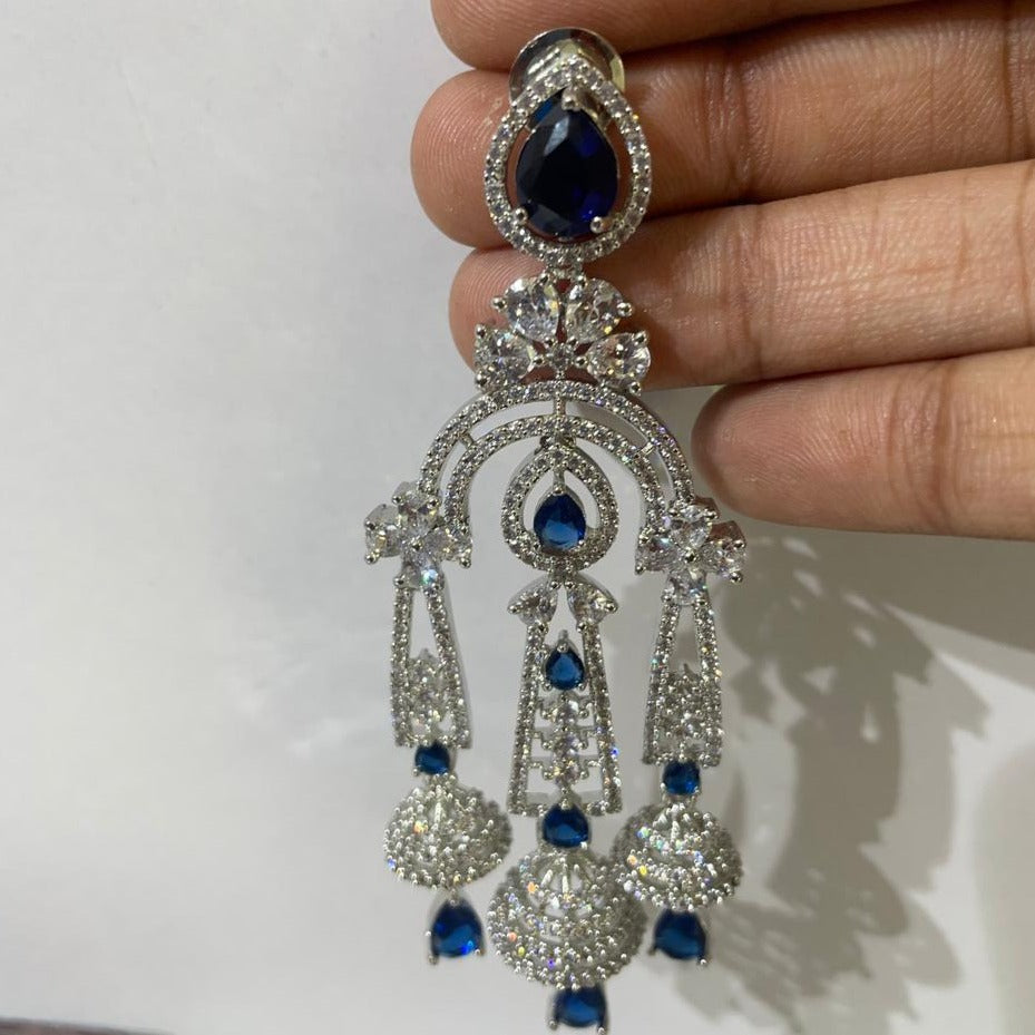 Majestic Sapphire and AD Earrings