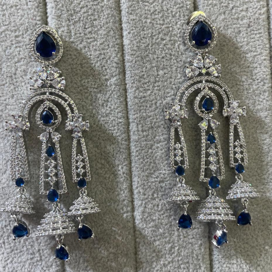 Majestic Sapphire and AD Earrings