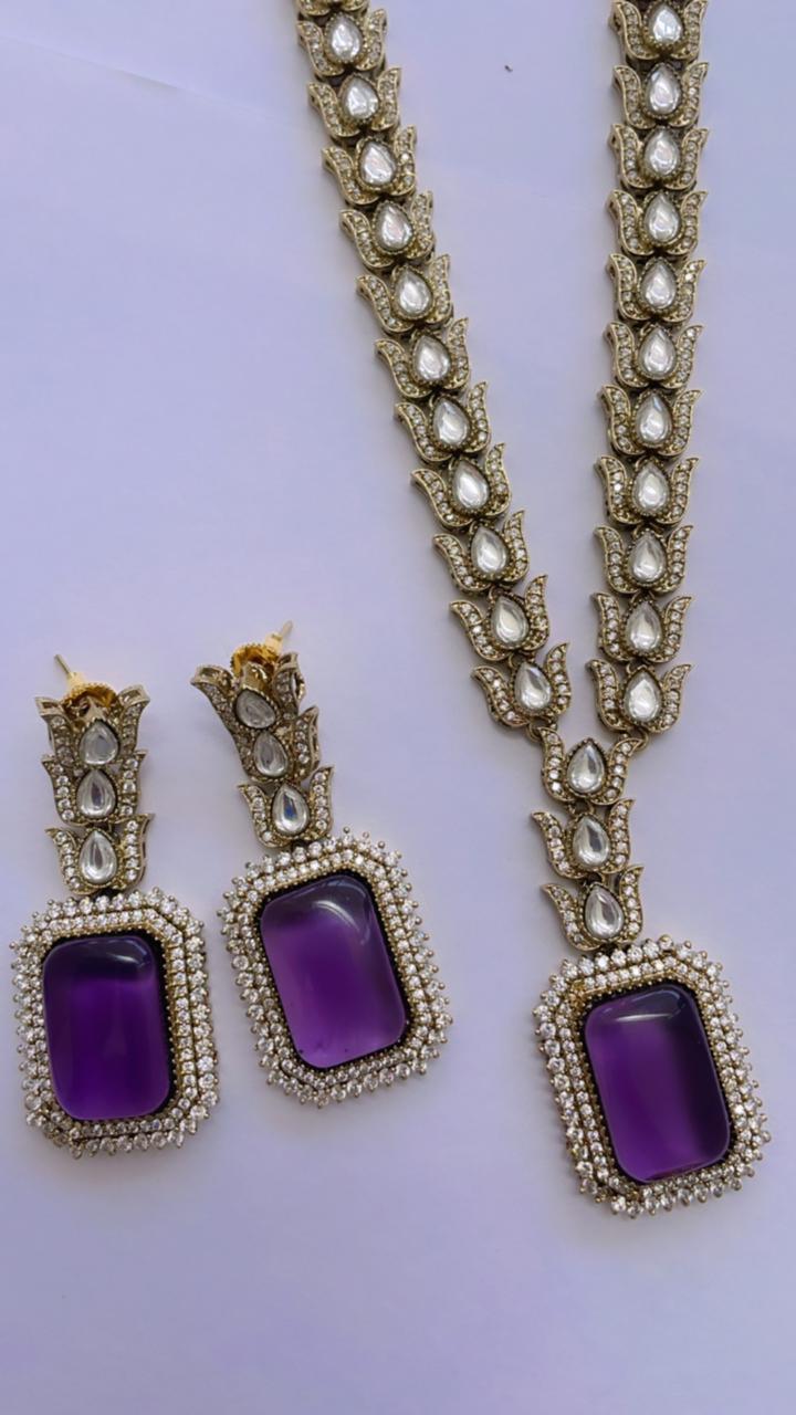 Kundan Elite purple necklace