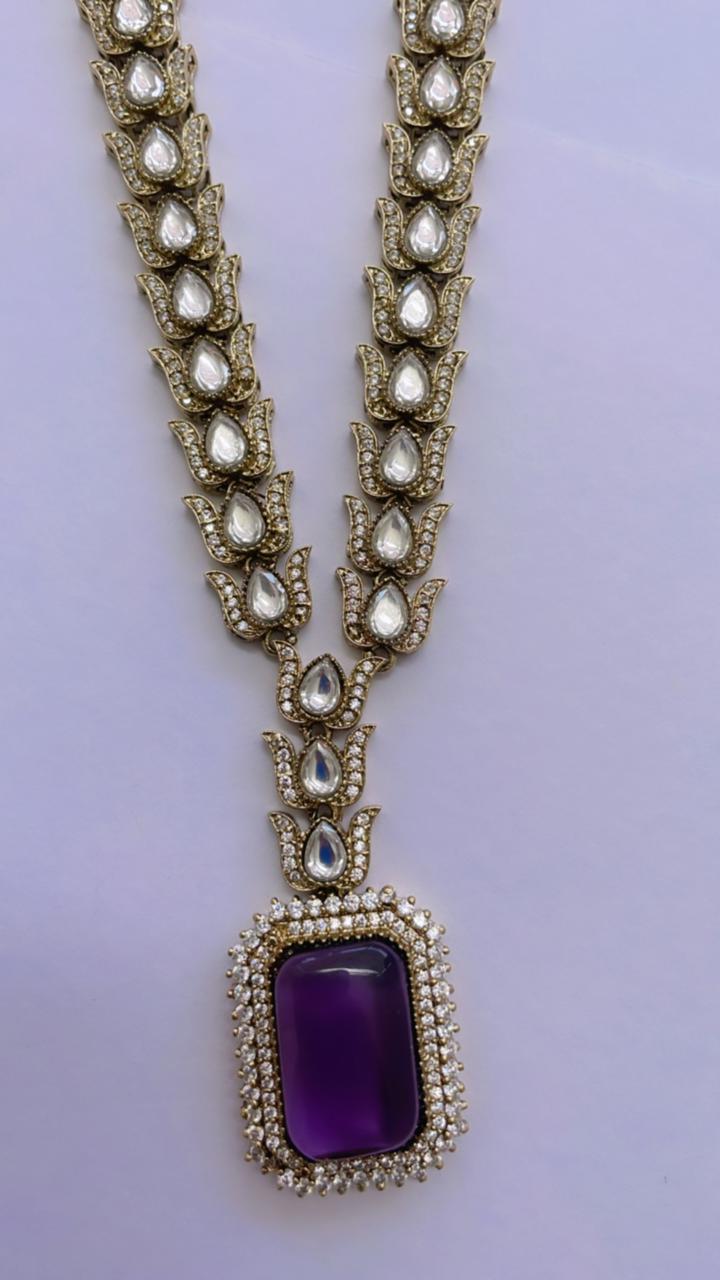 Kundan Elite purple necklace
