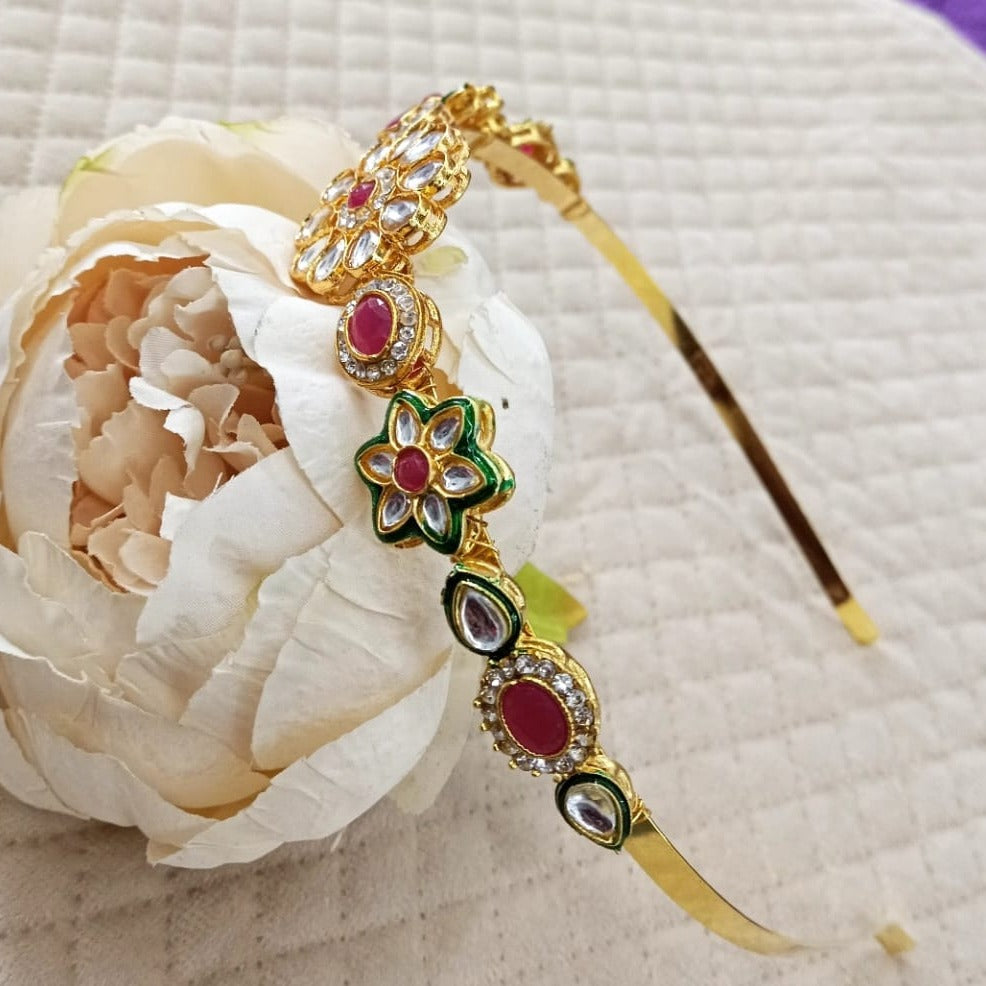 Floral Kundan Hairband
