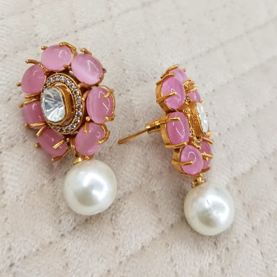 Lustrous Aqua Drops Earring