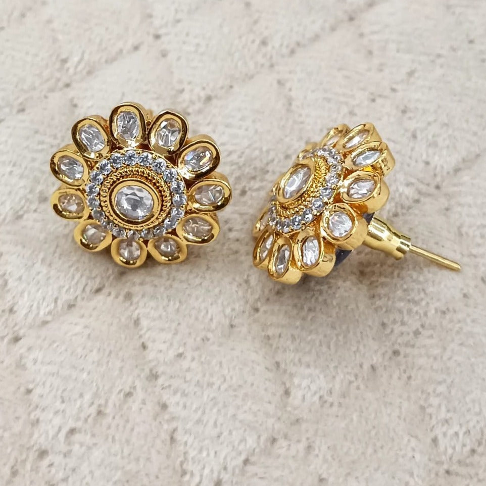 Kundan flower Earring
