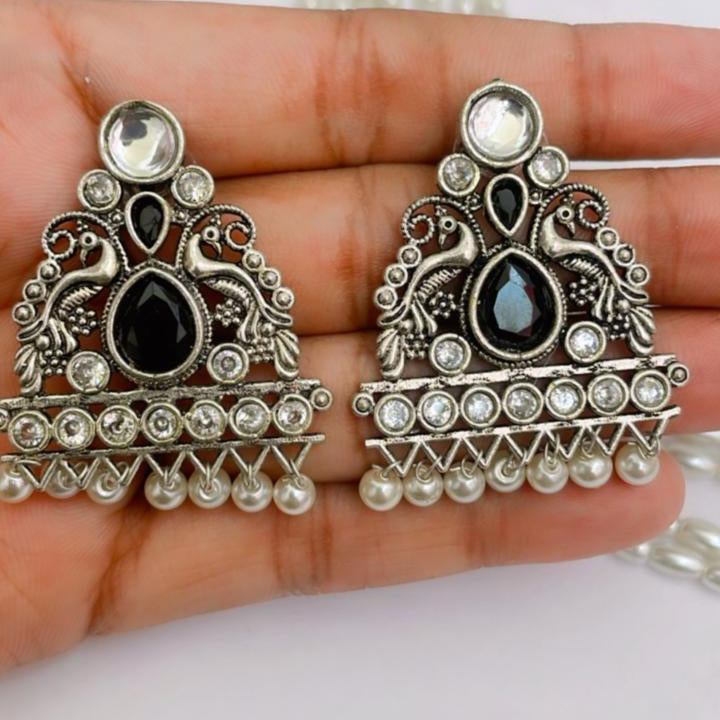 Pearl Oxidised Necklace set