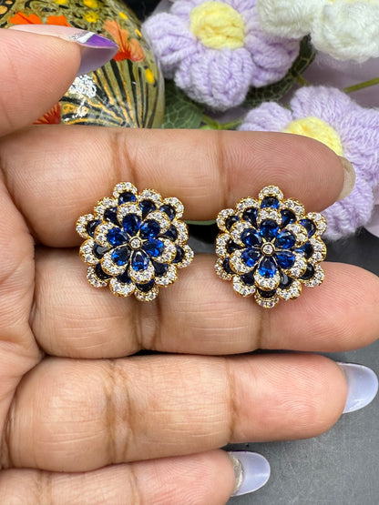 Hazoorilal inspired floral studs