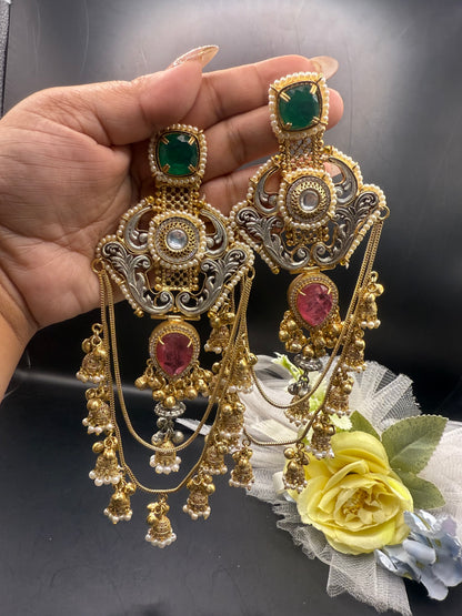 Noor Dual Tone Earrings