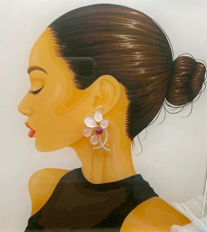 Diana’s leaf stone earrings ❤️