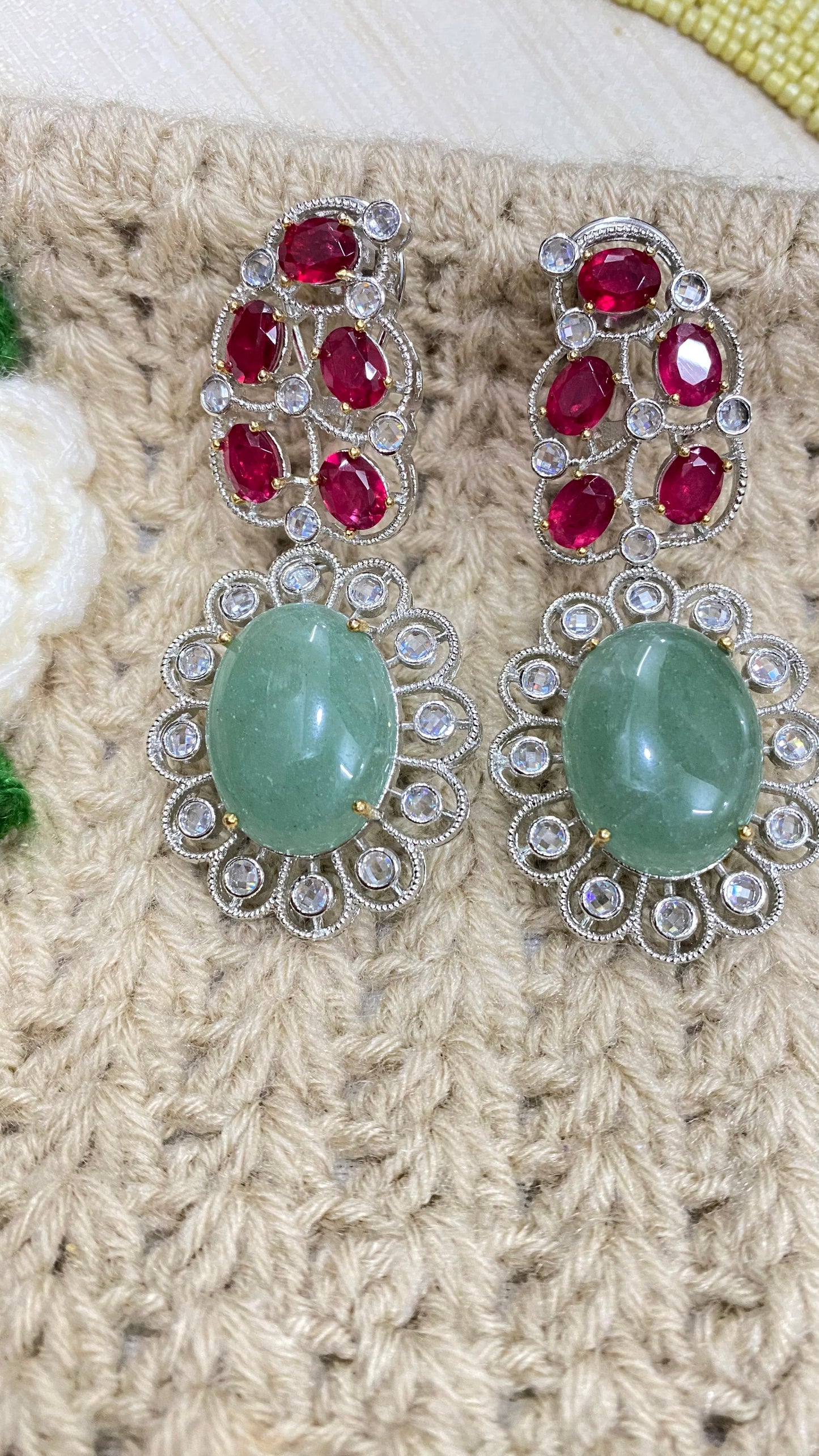 Gemstone earrings