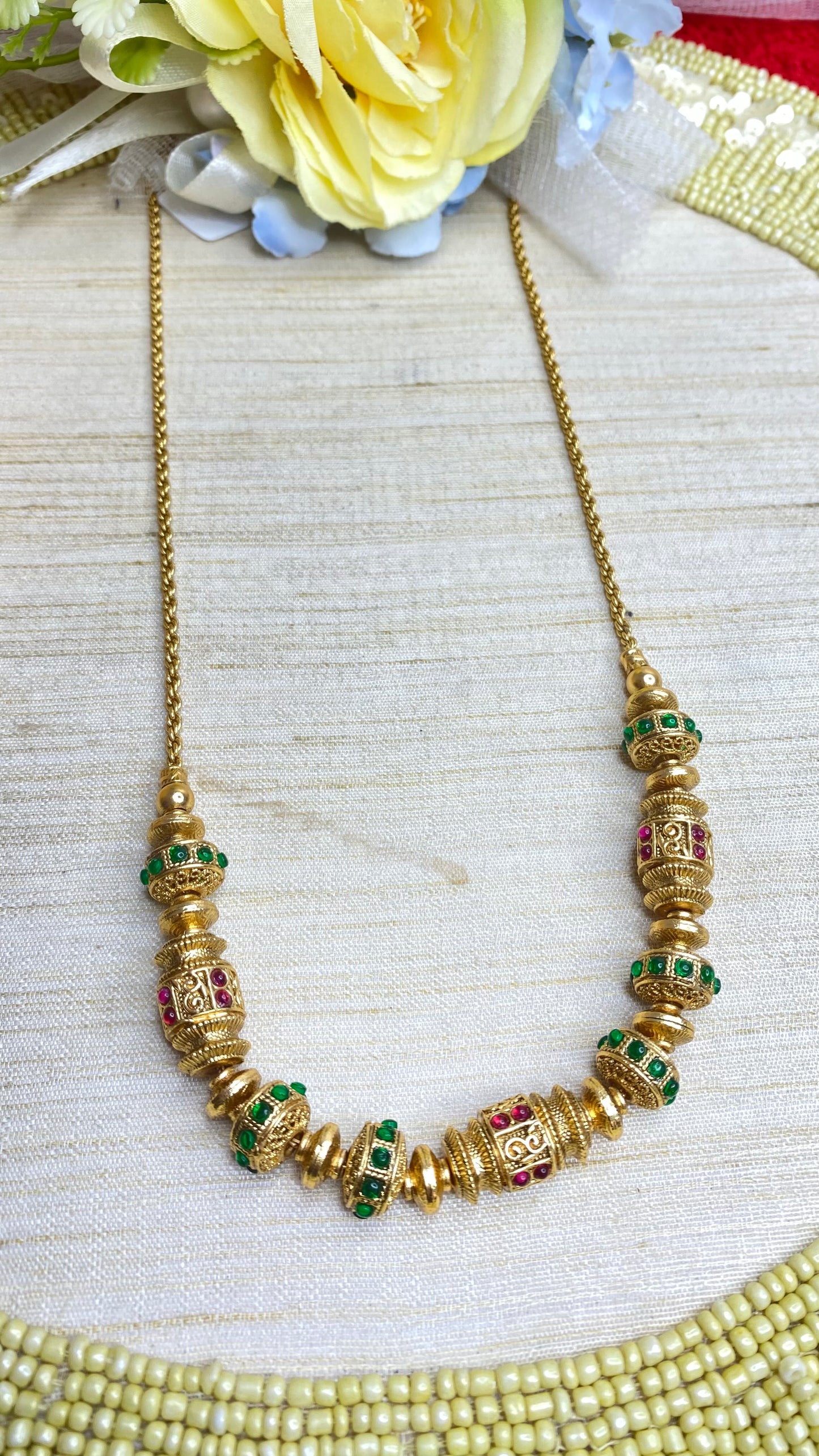 Matte antique necklace