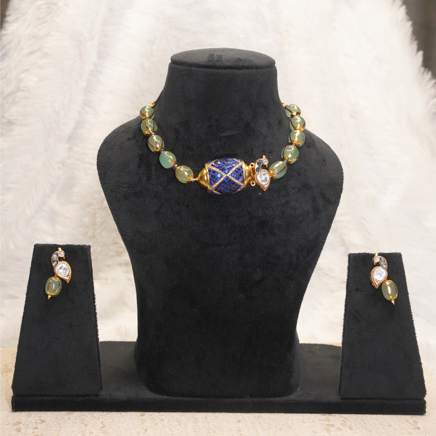 Royal kundan beaded necklace