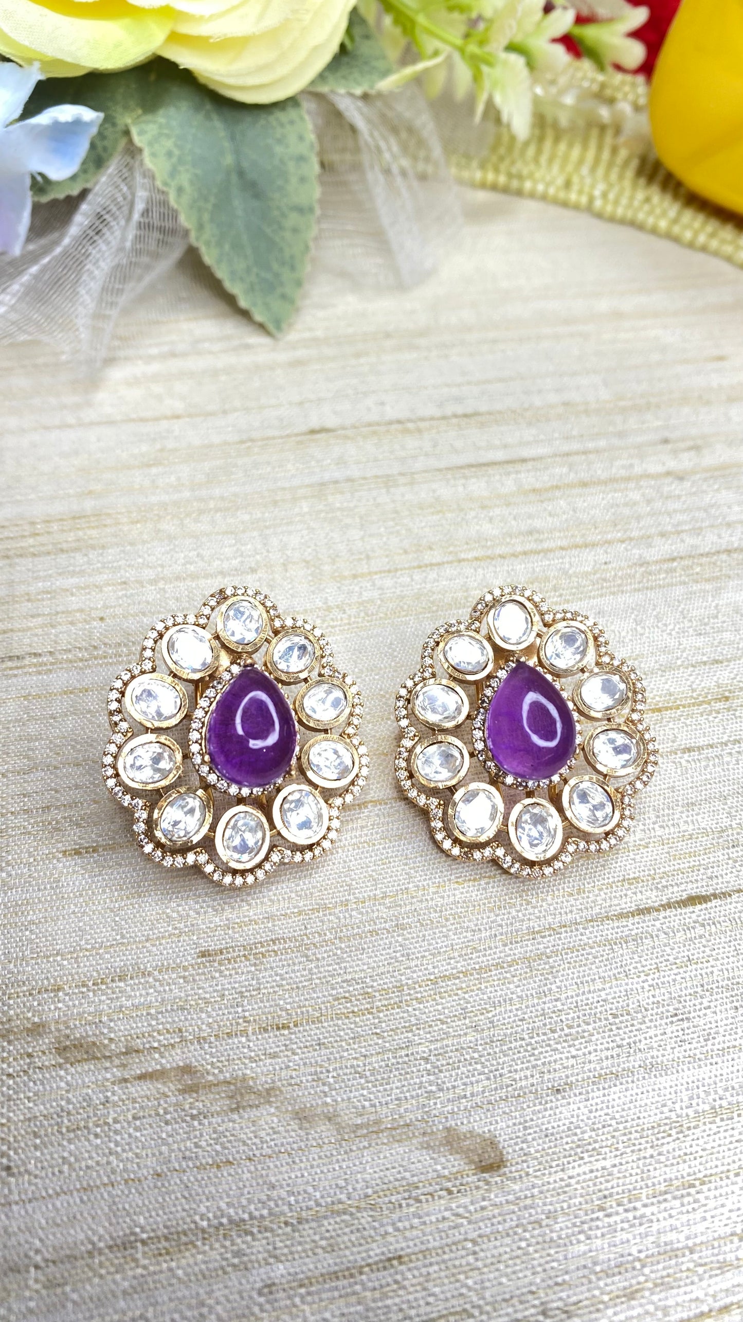 Kundan studs