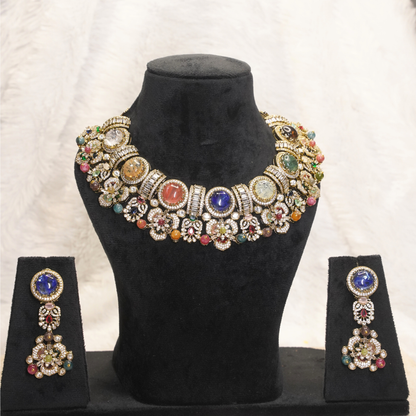 Zaria Multi-Stone Statement Necklace Set