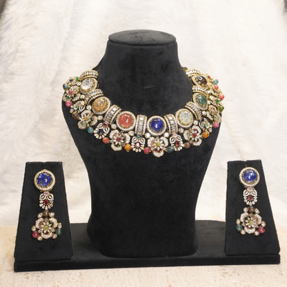 Zaria Multi-Stone Statement Necklace Set