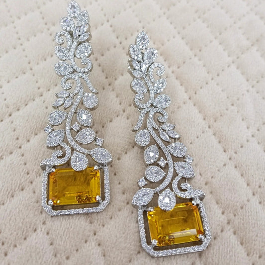 Yellow Gem Earrings