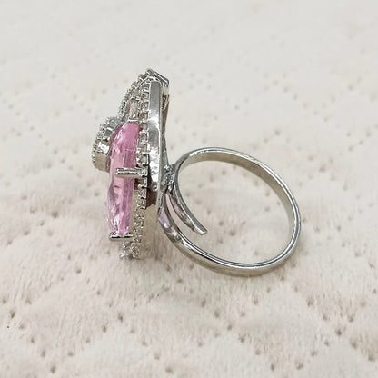 Crystal Halo Ring